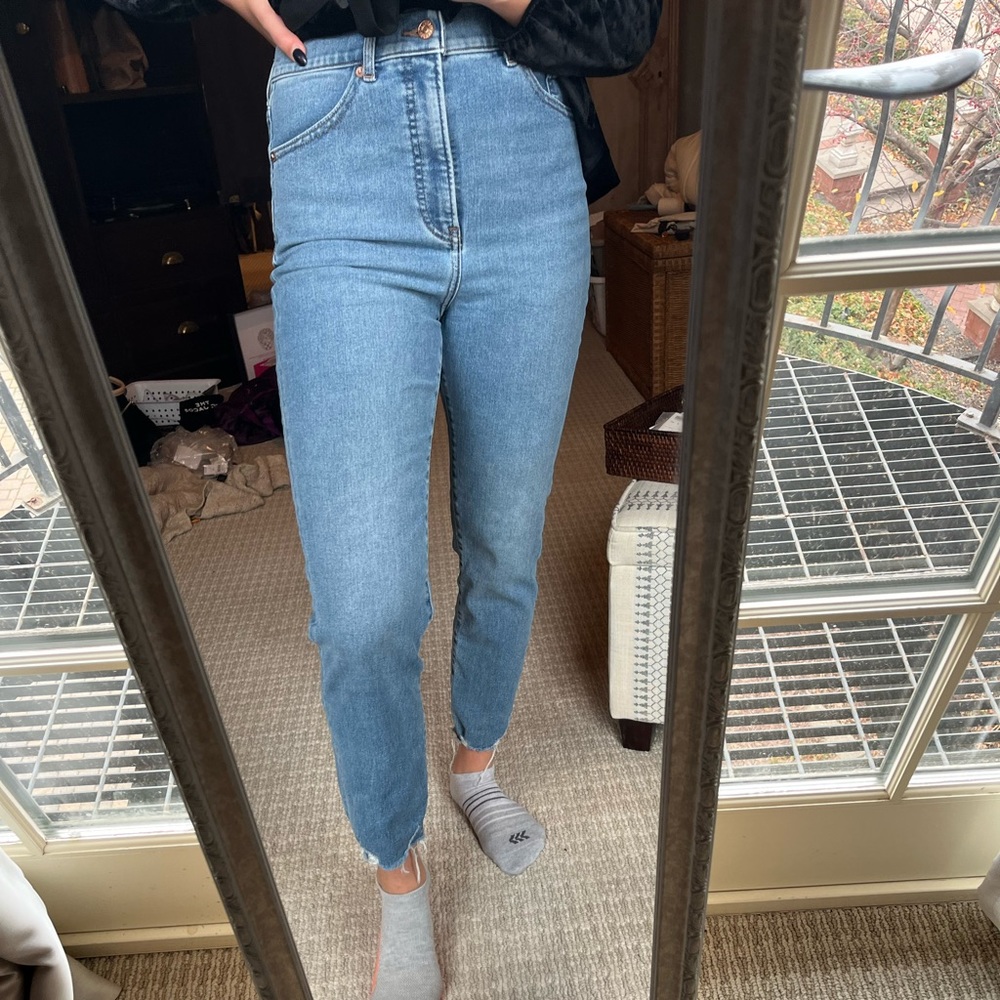 express high waisted jeans size 8